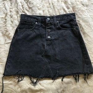 Madewell  Black A-Line Denim Skirt - Size 25